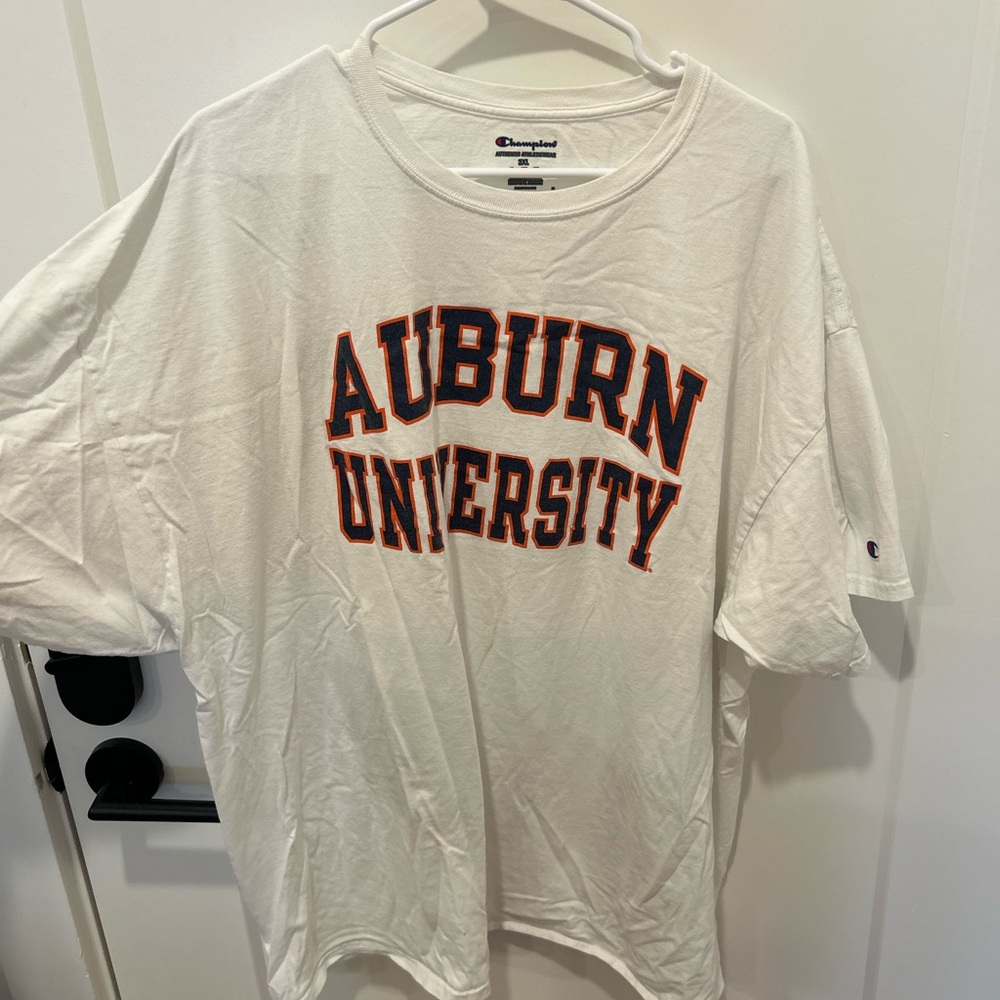 Champion White Auburn University Tee